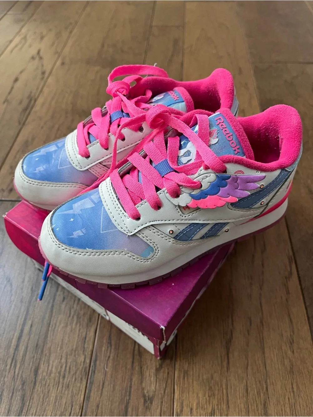 Reebok My Little Pony Zipp Kids Pink and Blue Sneakers - size 11